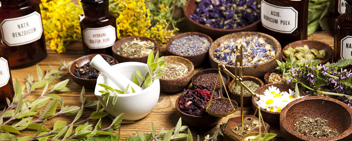 Herbal Remedies - A selection of herbs and spices, illustrating nature's healing power in Patrick Murphy's holistic approach to wellness.