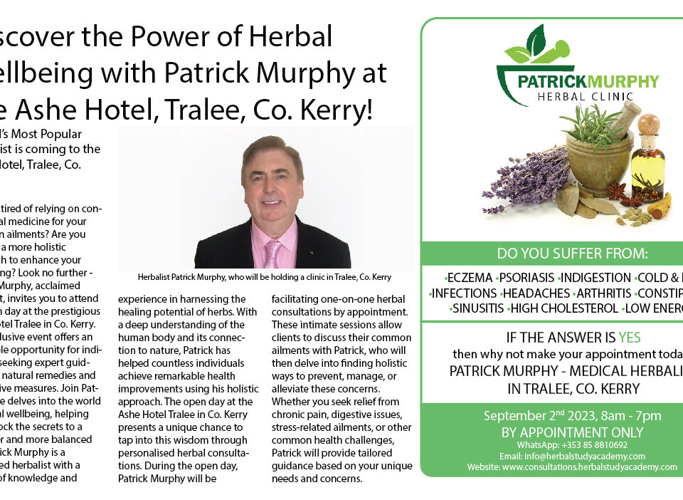 Consultations with Patrick Murphy at the Ashe Hotel Tralee Co. Kerry September 02 2023